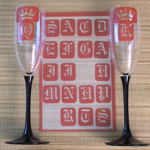King & Queen Champagne Flutes